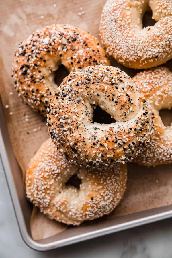 Colorful Rainbow Sprinkle Protein Bagels With Extra Protein