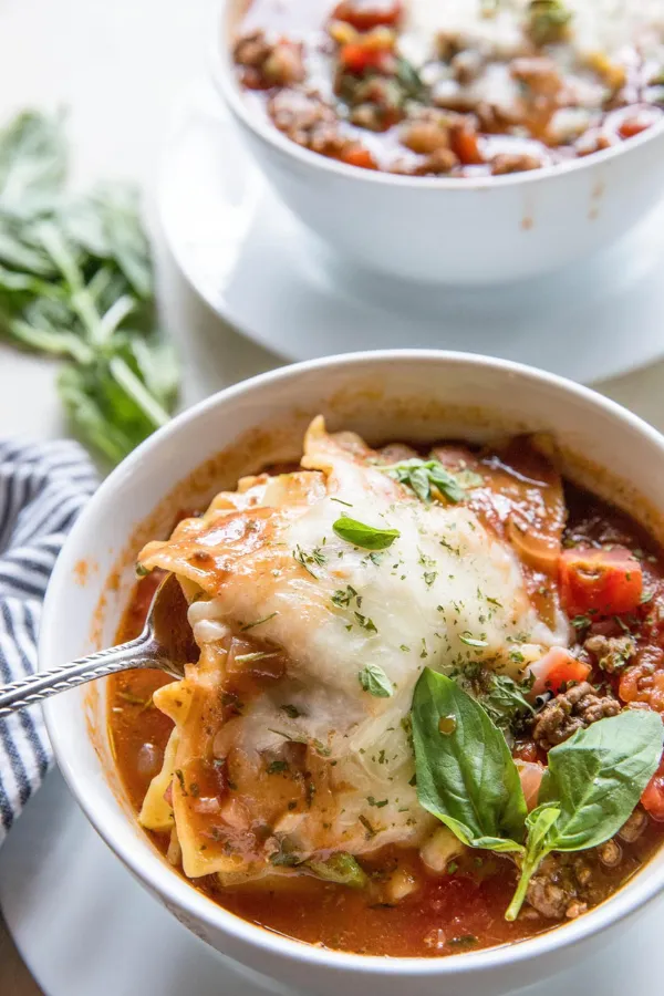 Cook This Cozy One Pot Lasagna Soup in 45 Minutes