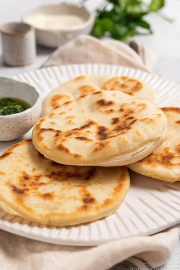 No Yeast Vegan Gluten Free Naan (Only 2 Ingredients)