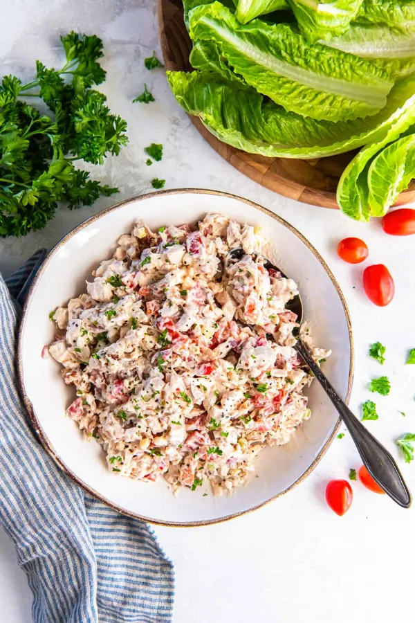 Bacon, Lettuce, and Tomato Chicken Salad You’ll Make on Repeat