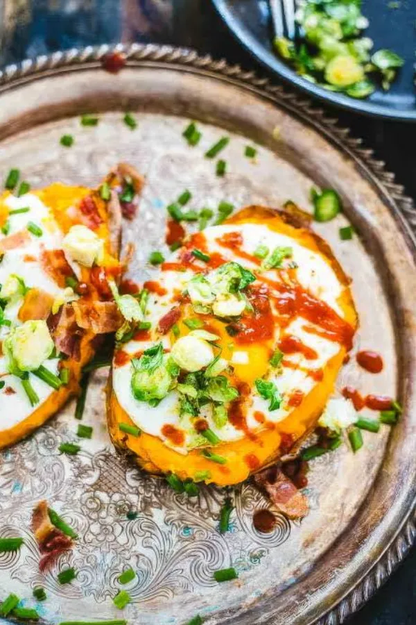 Twice Baked Loaded Breakfast Potatoes With Creamy Cheesy Centers