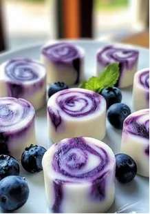 Homemade Blueberry Swirl Greek Yogurt Bites Everyone Will Love