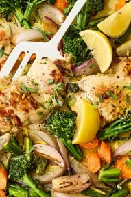 How To Make Parmesan Crusted Chicken With Roasted Vegetables
