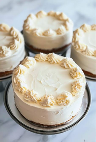 Soft And Fluffy White Almond Cake With Buttercream