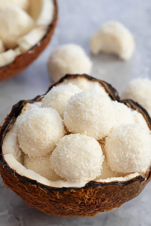 Easy No Bake Coconut Cream Balls With Cream Cheese