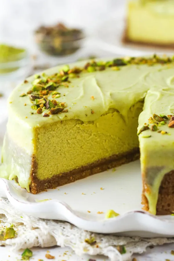 Creamy Pistachio Cheesecake With Pistachio Topping Recipe