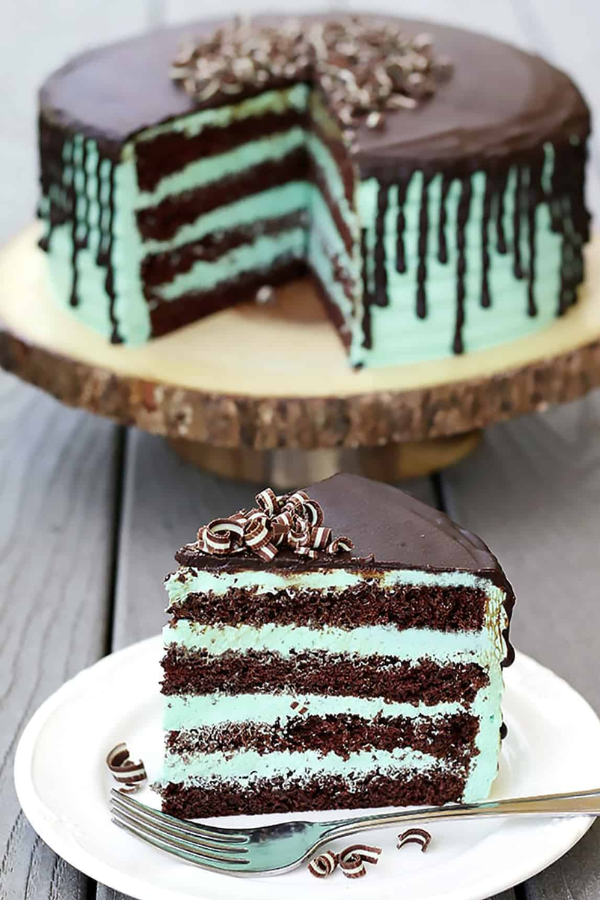 Easy Chocolate Mint Cake Recipe With Creamy Mint Chocolate Frosting