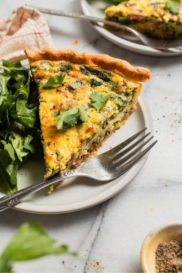 How to Make Sweet Potato Crust Quiche With Spinach & Feta at Home