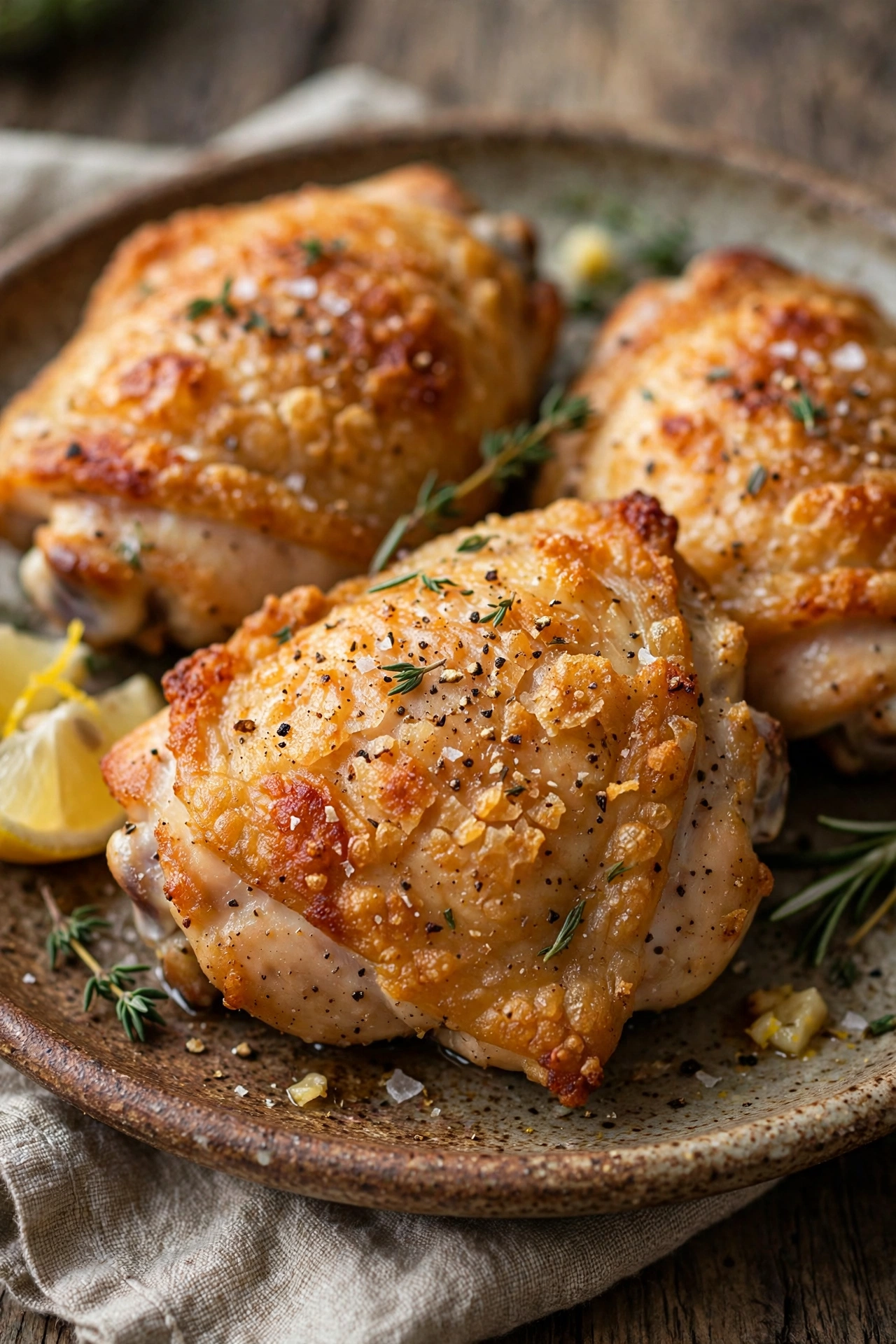 Air fryer chicken thighs crispy skin