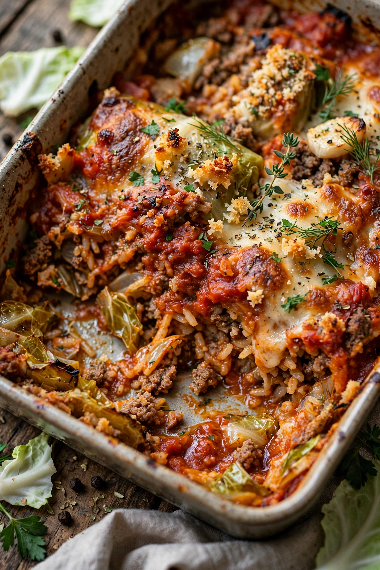 Cabbage rolls casserole deconstructed baked