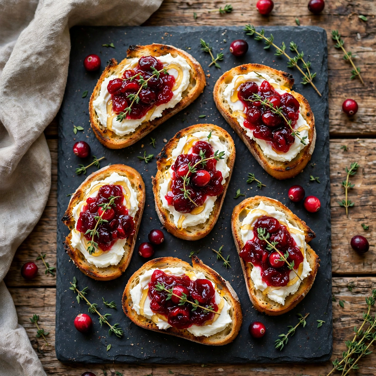 Overhead view of bacon-wrapped dates stuffed with goat cheese, glazed and baked until crisp